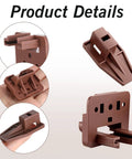 Twenty Pack Of Sturdy Plastic Drawer Slide Tracks And Center Mount Glides Replacement Kit with brown glides showing installation details.