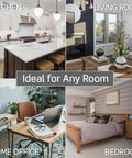 Dual USB Type-C PD In-Wall Charger With 15A Tamper-Resistant Outlet for living room, kitchen, home office, and bedroom setup.