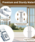 2 Pack Bifold Door Hardware Repair Kit For Folding Closet Doors With Pivots, Guide Wheels, Brackets And Screws diagram