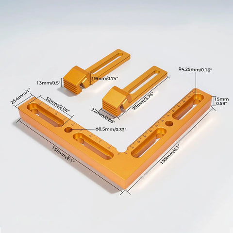 CNC Workpiece Positioning Fixture Kit With Side Clamping Vise For Milling And Engraving On Woodworking Tables, T Slot Perforated Tables Vise Clamps, 2 Pcs