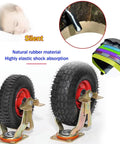 Heavy Duty Caster Wheels With Top Plate Swivel For Furniture And Workbenches, Rolling Plate Casters With Shock Absorption