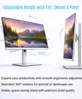 27 Inch Full HD IPS Monitor With USB 3.0 Upstream, DisplayPort and HDMI Cables, Ultra Thin Bezel, Adjustable Tilt Swivel