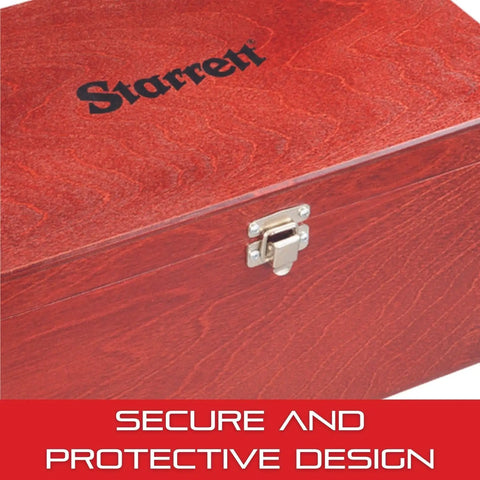 Durable Wooden Case For Outside Micrometers Holds 0-6 In And 0-150 mm Sets With Protective Foam Interior And Secure Hinged Box