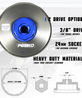 64mm Oil Filter Wrench Kit with 24mm socket and 3/8" drive options, heavy-duty aircraft aluminum for Toyota Lexus Scion engines