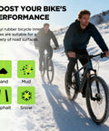 Two Pack 26x1.75-2.125 Butyl Bike Tubes With 35mm Schrader Valve Built For MTB Cruisers City And Road Bikes riders on snow