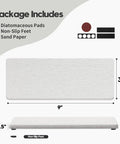 Two Pack Beige Diatomite Soap Dryers Rapid Absorbing Countertop Organizers 9 x 3.6 in with non-slip feet and sandpaper.
