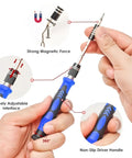 Hands holding 115 In 1 Precision Screwdriver Set Magnetic Repair Kit for MacBook Phone PC Watch Game Console and Electronics.