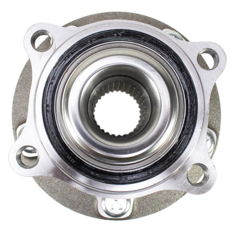 Front view of Two Piece Front Wheel Bearing And Hub Assembly Kit For Hyundai Sonata Tucson Veloster N And Kia Optima Sportage Including Front Driver Side And Front Passenger Side 2015 2019 2021 2022.