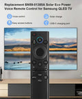 Solar Powered Voice Remote For Smart TVs With Bluetooth Rechargeable Solar Cell Replacement Controller Compatible With Frame Neo LED Ultra HD Series Remotes Plug And Play Setup Durable Build Solid Battery Life.