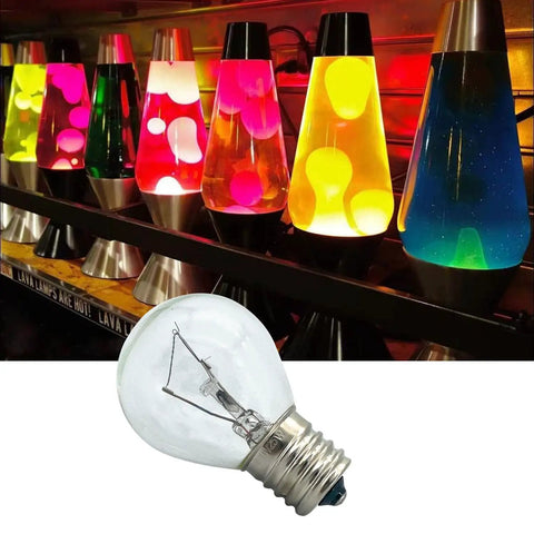 Six Pack 25W Dimmable Warm White Lava Lamp Bulbs For 14.5 Inch Glitter And Lava Lamps S11 E17 Base 120V Replacement Lights