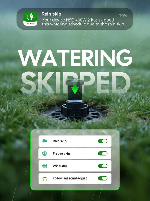 Smart sprinkler with 2.4GHz WiFi Sprinkler Controller With 4 Zones And 16 Scheduling Plans App Control Auto Rain Skip Features