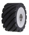 Top Shelf Aluminum Core Rubber Contact Wheel For Belt Sanders And Polisher Machines Featuring Serrated Grip Surface, 100mm x 50mm
