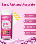 Image of PH Test Strips For Home Use, 150 Count, Range 4.5 To 9, Urine And Saliva Monitoring, Litmus Paper For Wellness, Easy Color Reading.