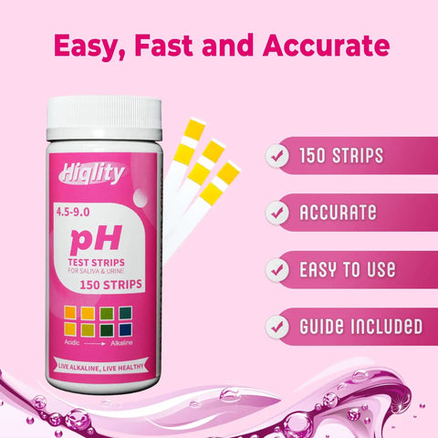 Image of PH Test Strips For Home Use, 150 Count, Range 4.5 To 9, Urine And Saliva Monitoring, Litmus Paper For Wellness, Easy Color Reading.