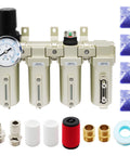 Pro Grade Four Stage Gas Drying System With Coalescing Filter And Desiccant Dryer For Three Quarter Inch NPT Lines
