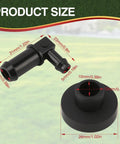 Fuel Tank Stem And Bushing Kit For Weedeater Trimmers That Fits Husqvarna Craftsman AYP Poulan Poulan Pro Roper 532139277 532003645 3645J 532124952 3 Piece Set, showing product dimensions