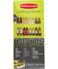 Configurable Titanium Shoe Shelf Set For Floating Shelves And Easy Shoe Organization package from front view