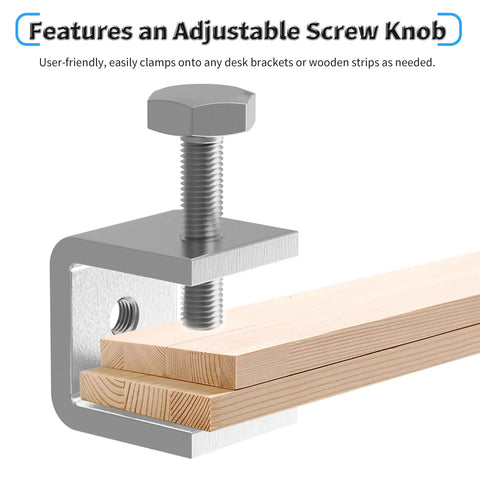 Beefy 2 Pack 20mm C Clamp Set Stainless Steel 304 Small Screw Clamp with 0 to 20mm Clamping Range M6 Thread Ideal for Small and Medium Projects For Any Job on wood board