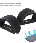 1 Pair Kids Bike Toe Clips And Pedal Straps Set Adjustable Footrests Anti Slip Straps For Safer Rides On Mountain And Indoor Bikes Nylon Black Easy To Install No Tools Required