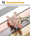 Mirror surface process of various metal strips with a flower reflection