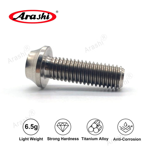 Close-up of Rearsets Universal Replacement Bolts And Screws Titanium Alloy M8 By 25mm One Point Twenty Five Pitch Hex Allen Socket Head