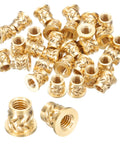 50 Pack M3 Heat Set Threaded Inserts Knurled Flange T Nuts Brass For Plastic And 3D Printing, Female Threads M3 x 0.5mm, 5x4.4mm