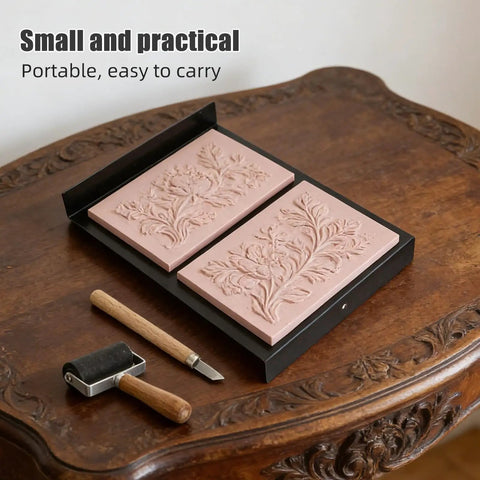 Starter Friendly Rubber Stamp Carving Kit With Carving Blocks And Metal Tools For Beginners Includes Linocut Tools And Printing Supplies To Create Custom Prints At Home Easy Block Printing Set For Crafters And Kids, portable carving blocks