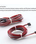 4 Pack 3D Printer Endstop Extension Cables XH2.54 3PIN Connector Cable Two Meters For Ender 3 5 CR10 Anycubic Tronxy Mega S