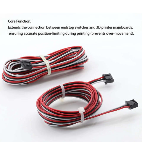 4 Pack 3D Printer Endstop Extension Cables XH2.54 3PIN Connector Cable Two Meters For Ender 3 5 CR10 Anycubic Tronxy Mega S