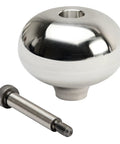 Killer Metal Fabrication Bead Roller Knobs For Motorized Units, polished aluminum knob and M6 threaded shaft for precise control.