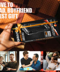 Gift box with 8 In 1 Heavy Duty Carabiner Multitool EDC Pocket Knife Serrated Knife Rope Cutter Screwdriver Can Opener Bottle Opener Ruler