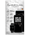 Liquid Glass Screen Protector for All Phones, Tablets, and Smart Watches, Wipe On Nano Protection packaging with devices shown
