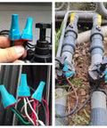 Collage of Waterproof Landscape Wire Connectors For 20 To 10 AWG 25 Pack UL Listed Weatherproof Wire Nuts used outdoors