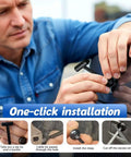 Heavy Duty Nylon Zip Ties With Pin And Button Buckle For Car Repairs being installed on vehicle part with step-by-step guide