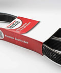 Serpentine Belt 6PK2345 OEM Quality With Run Quiet Technology coiled with packaging for Buick Rainier