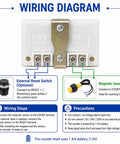 Wiring diagram for Super Smooth 5 Digit Digital Row Counter Counting Up To 99999 with sensor and reset switch connections.