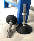Heavy Duty Furniture Levelers That Kick Your Wobble Out Fast M16 Swivel Legs With 5.9 Inch Adjustment Range shown on a workbench.