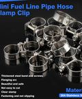 10 Pack Mini Stainless Steel Fuel Line Hose Clamps 18-20mm 23 Thirty Second To Three Quarters Inch Dia with compact storage box