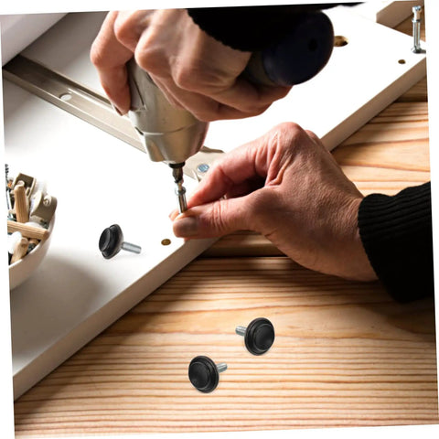 Heavy Duty Furniture Levelers 20 Pack Adjustable Screw Feet To Fix Wobbly Office Chairs Swift Swivel Glides being installed.