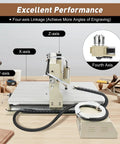 Pro Grade USB 4 Axis CNC Router Kit 6090 with VFD control and handwheel showcased in a workshop setting.