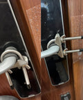 Portable Travel Door Lock Heavy Duty Security Lock For Outward Opening Doors Adjustable Stainless Steel Safety Device installed
