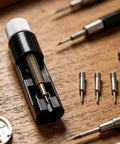 Watch Link Remover Tool with Micro Adjustment Slider for Stainless Steel Bands includes Extra Pins and Spring Bar Tool