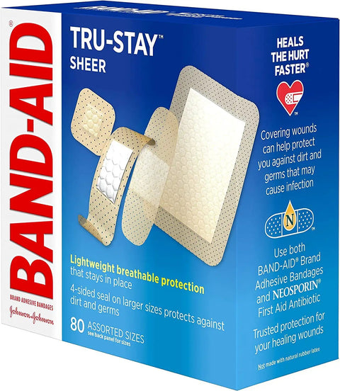 Straight Up Game Changing Assorted Adhesive Bandages For Gentle Wound Care With Breathable Nonstick Pads pack showing assorted sizes.