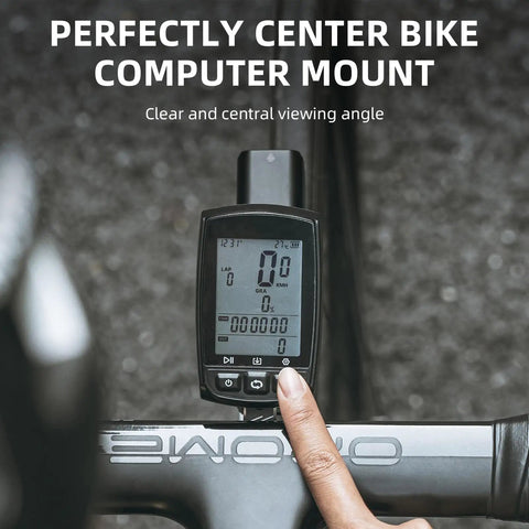 Out Front Bike Computer Dash Mount For Aero Integrated Handlebars Compatible With Garmin Wahoo Bryton And GoPro in use