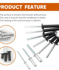 110-Piece Aluminum Blind Rivets 3 Sixteenth Inch By 1 Inch With Steel Mandrel shown in a pile with close-up view