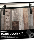 4 Pack Barn Door Track Spacers Built Tough With Sturdy Carbon Steel Connectors for sliding doors, wall installation shown