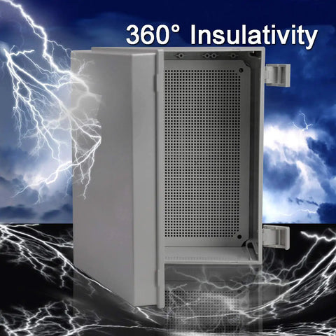 Dustproof Waterproof IP65 Junction Box In ABS Plastic, Lockable Electrical Enclosure for Outdoor and Industrial Use shown open
