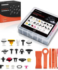 Heavy Duty 230 Piece Retainer Clip Kit Push Pin Fasteners Interior And Exterior Door Panel Trim And Bumper Fascia Covers For Kia Sorento 2016 Through 2020 in a clear storage box with various clips