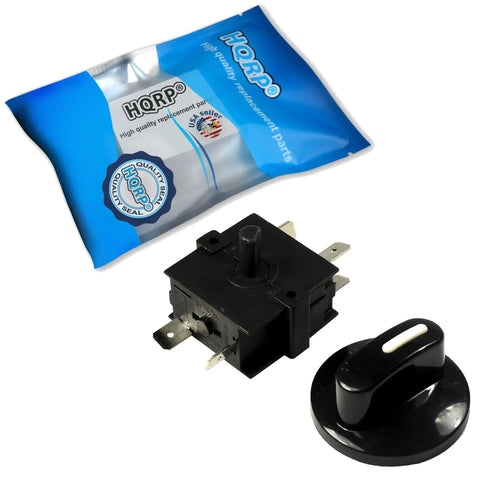 Heavy Duty Rotary Switch With Four Positions And Three Speeds For 120 To 250V AC, 15A Fan Heater Speed Selector, UL Listed, Durable Knob Control Built To Last And Easy Install For Home DIY Projects And Small Appliances in package