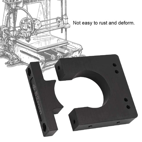 Heavy Duty Aluminum Motor Bracket For Engravers 52 65 80mm Center Hole Spindle Holder Mount Kit in black anodized finish